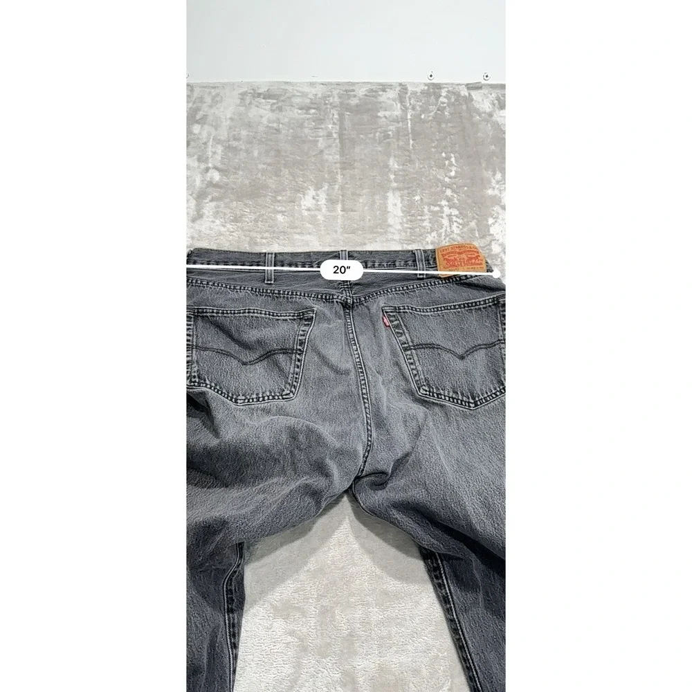 Levi's 501 Jeans Mens Size 42x30 Charcoal Gray Straight Leg Button Fly EUC